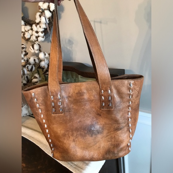 Bed Stu Leather Stevie Tote Shoulder Bag Tan Rustic Retail $255 - Picture 4 of 14